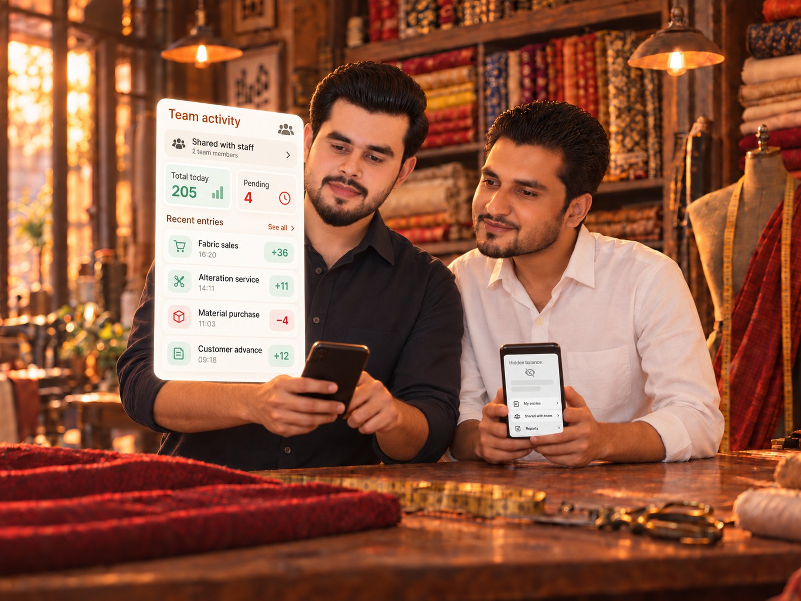 A business owner choosing per-book roles for a staff member